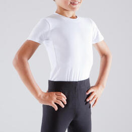 T-shirt danse classique blanc manches courtes garçon