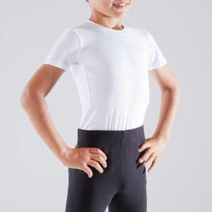 Camiseta Ballet Domyos Niño Manga Corta Blanca
