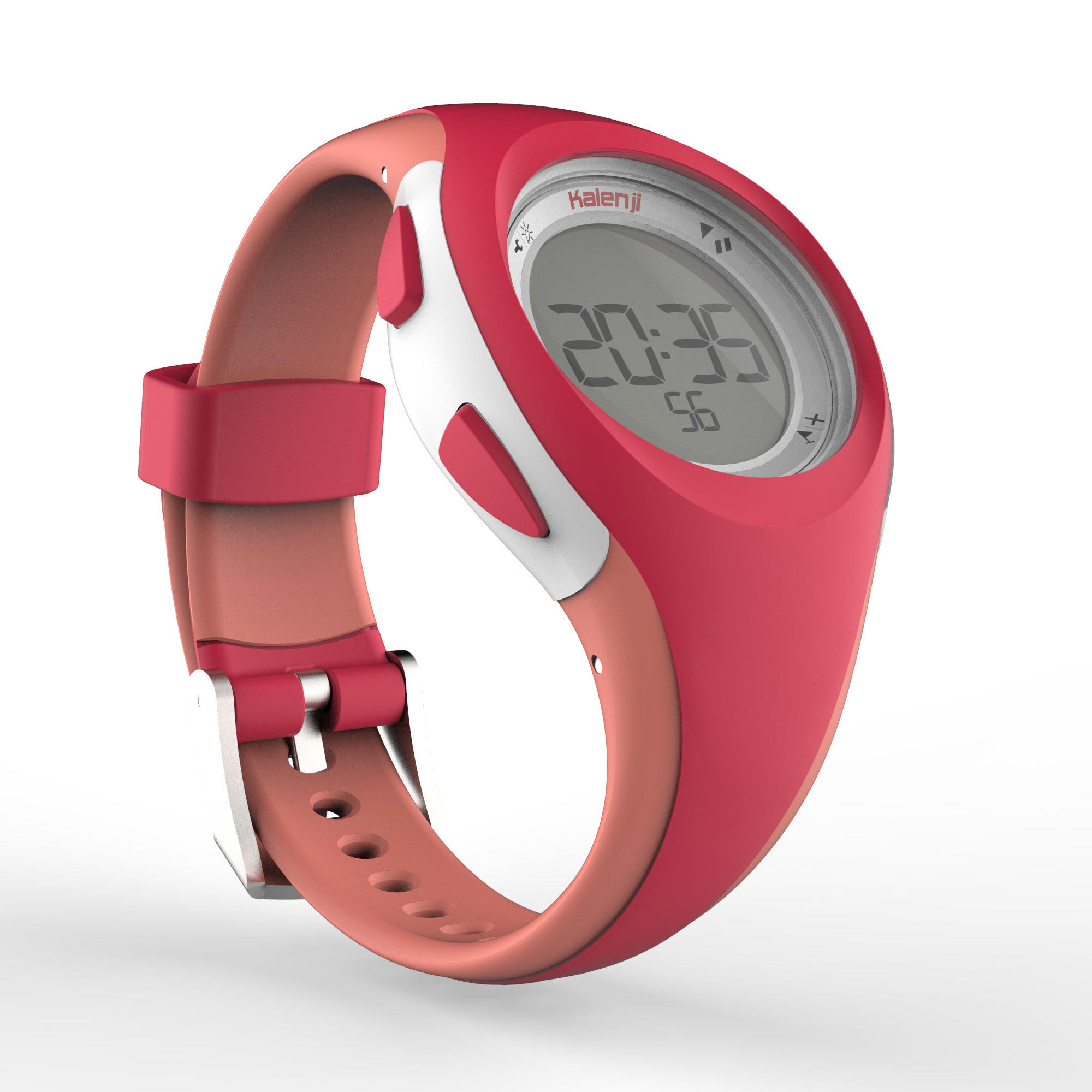 Reloj cronómetro de running mujer W200 S rosa y coral - Decathlon