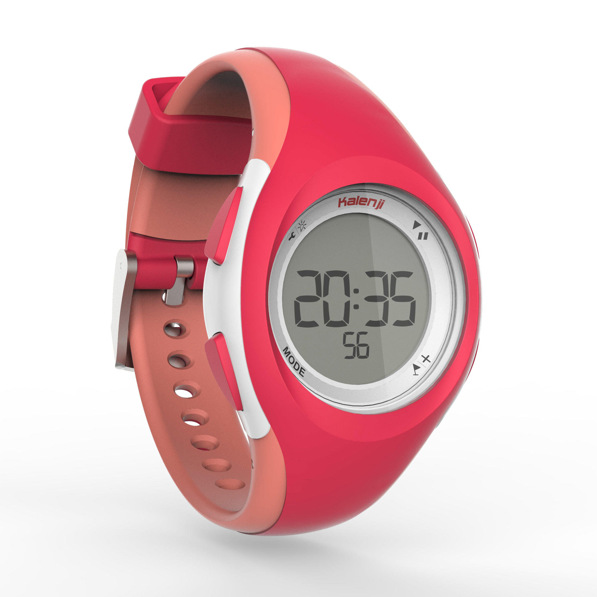 Reloj cronómetro de running mujer W200 S rosa y coral - Decathlon