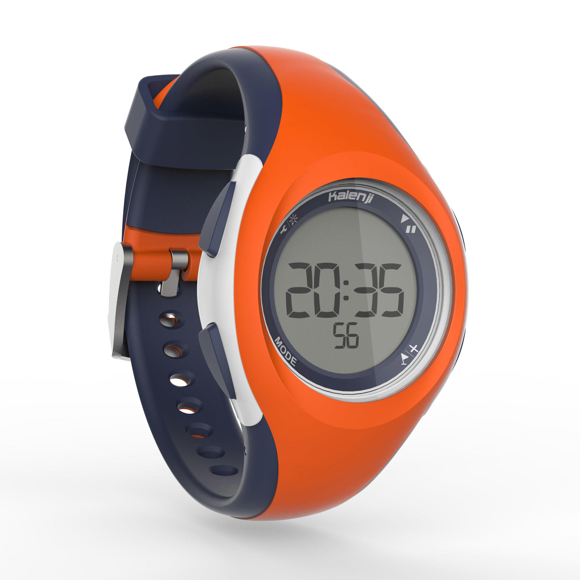 Horloge met stopwatch W200 S oranje en blauw