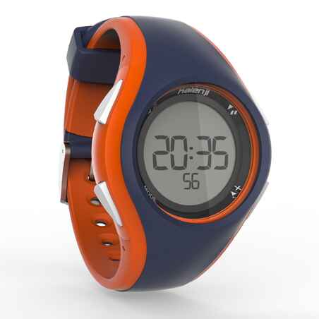 W200 M men's running stopwatch blue and orange