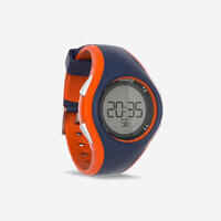 Montre chronomètre de course à pied W200 M bleu et orange