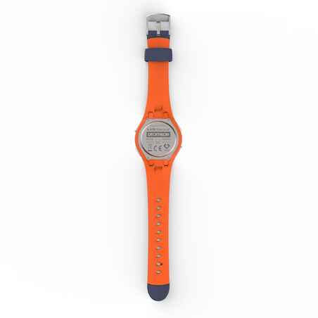 W200 M men's running stopwatch blue and orange