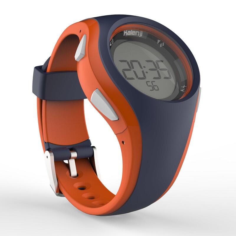 Hardloophorloge met stopwatch W200 M blauw/oranje