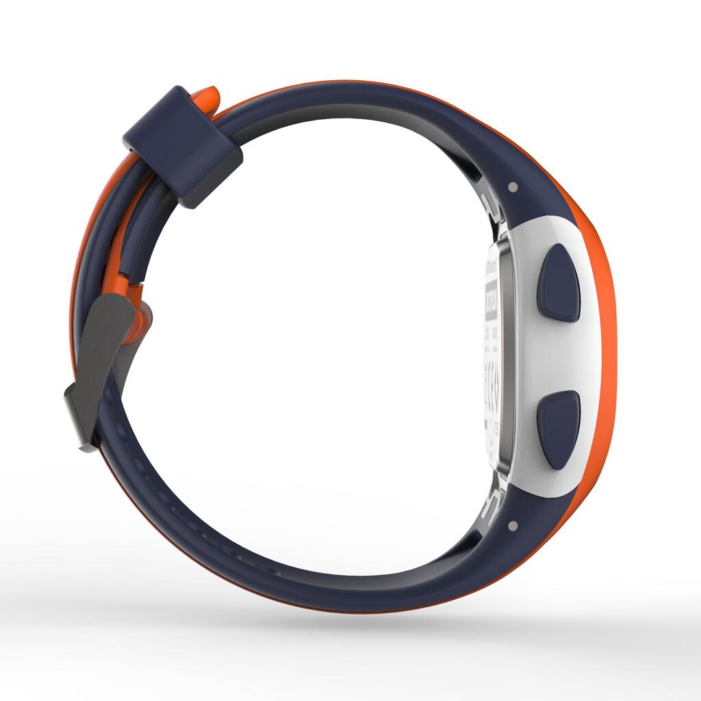 Montre chronomètre de course à pied W200 S bleu et orange