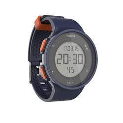 Montre chronomètre de course à pied W500 M bleue et orange