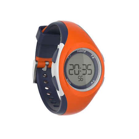 Montre chronomètre de course à pied W200 S orange et bleu