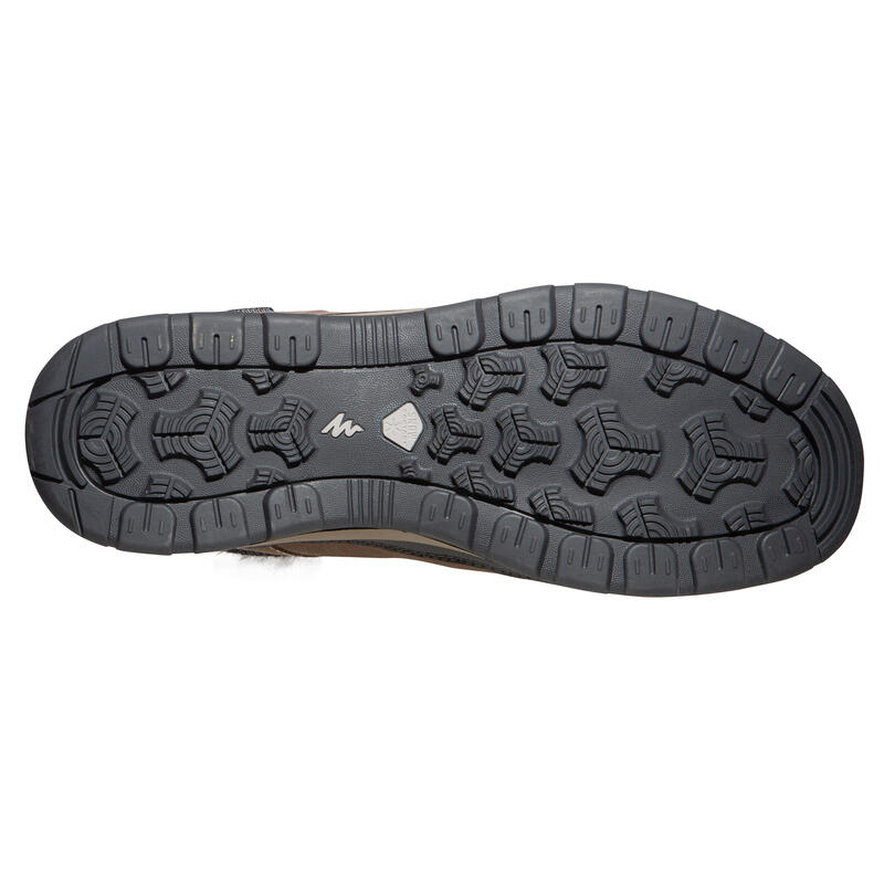 Dames wandelschoenen voor de sneeuw SH500 X-Warm mid bruin