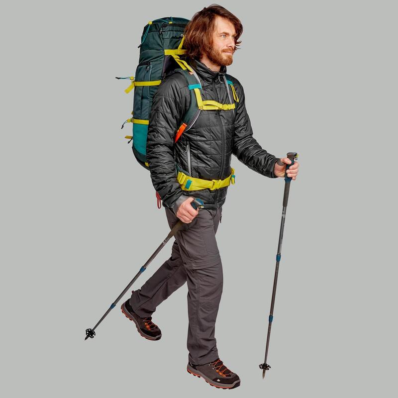 Pantalon modulable de trek montagne - TREK100 gris foncé homme