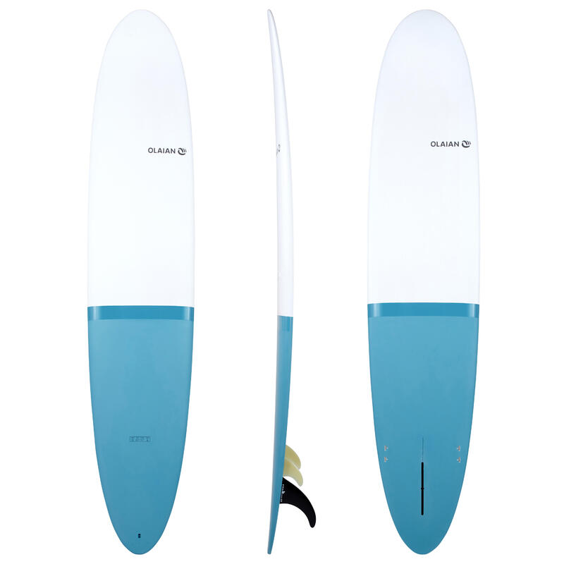 Longboard voor surfen 900 performance 9' Inclusief 2 +1 vinnen.