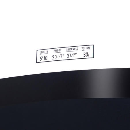 Жорстка дошка для серфінгу 900, 5'10" До комплекту входять 3 плавники.