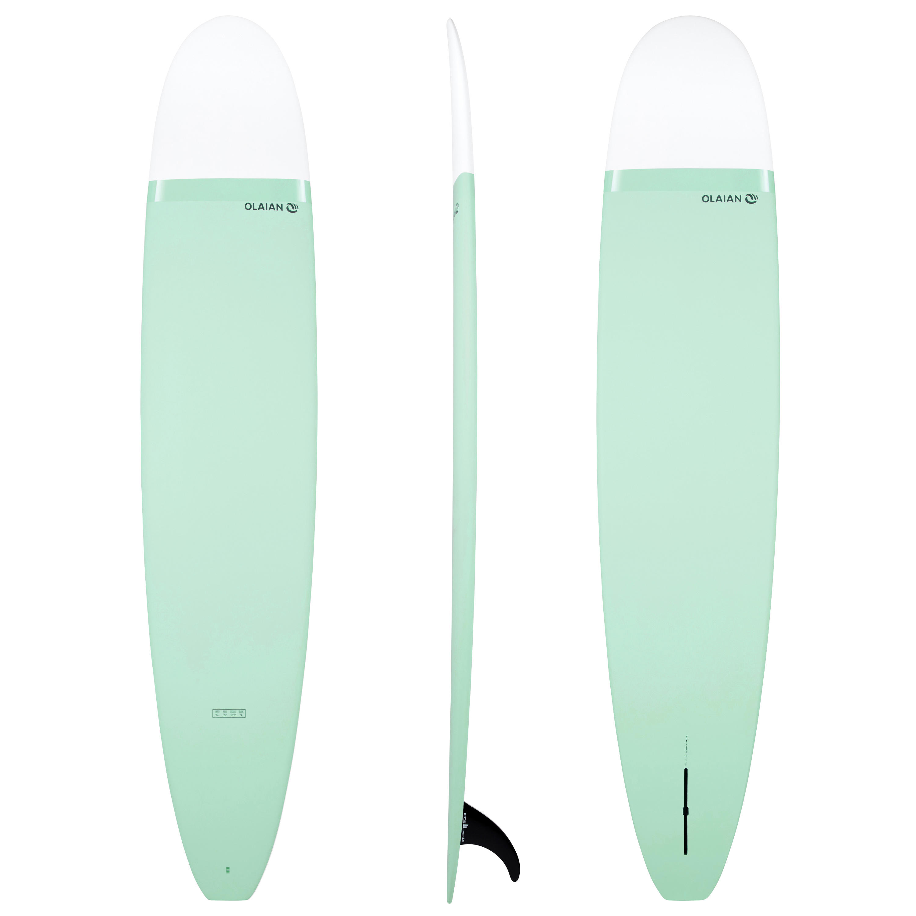 Placă longboarrd surf 900 nose rider 9\'4" + 1 înotătoare