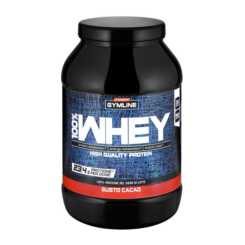Proteine in polvere concentrate Enervit Whey Gymline Muscle 100% Whey Cacao 900g