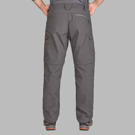 Men's Mountain Trekking Modular Trousers - TREK100 - Dark Grey