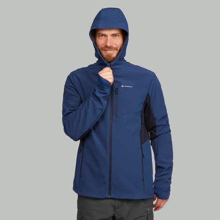 Куртка TREK 500 WINDWARM чоловіча для гірського трекінгу - Синя
