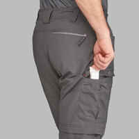 Men's Mountain Trekking Modular Trousers - TREK100 - Dark Grey