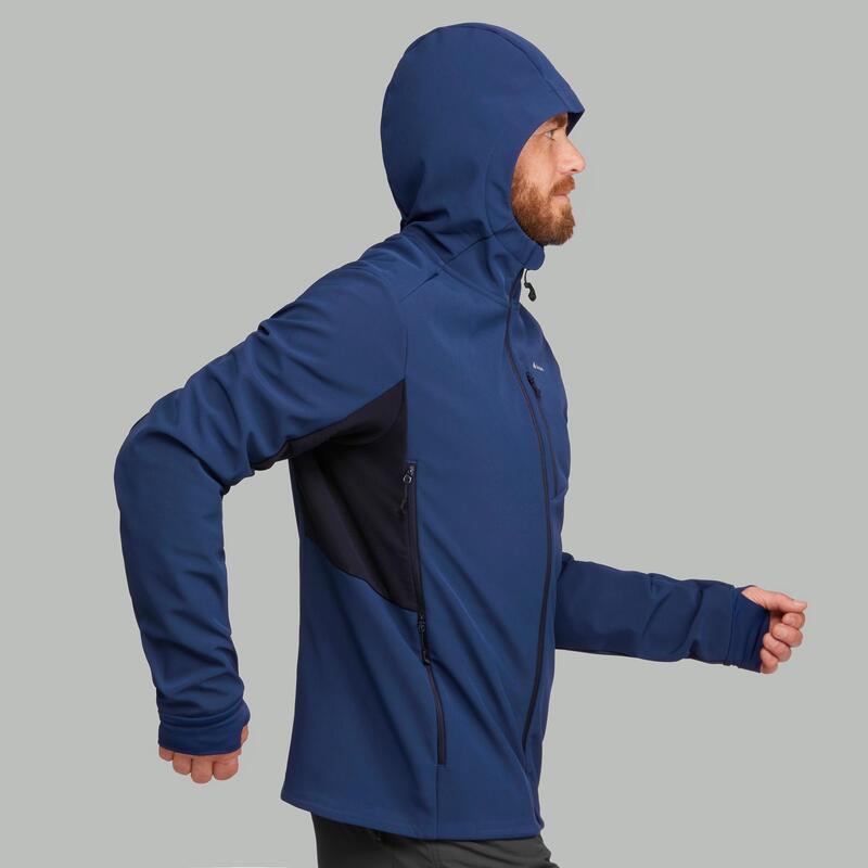 Erkek Outdoor Softshell Mont - Mavi - MT500