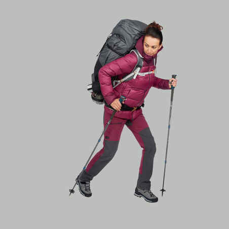 Jaket Bulu Trekking Gunung Wanita TREK 900 - Ungu