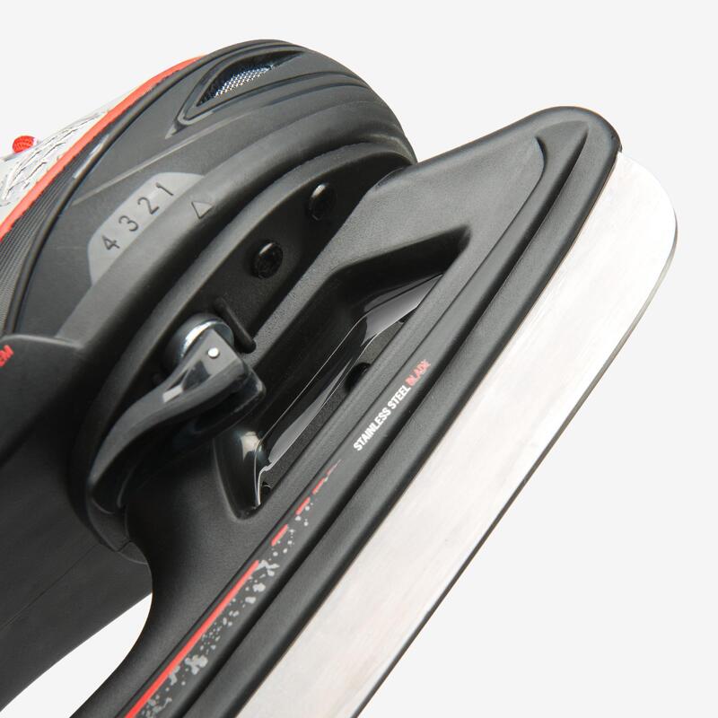 PATINES SOBRE HIELO FIT500 JR GRIS/ROJO