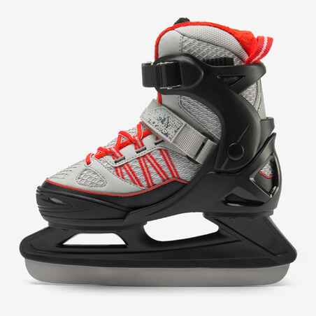 Kids' Ice Skates Fit 500 - Grey/Red