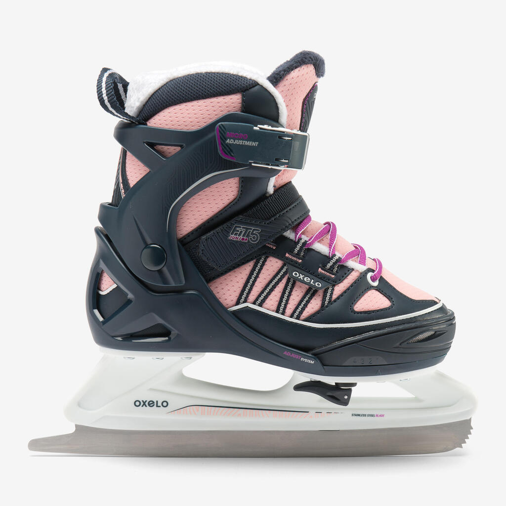 Kids' Ice Skates Fit 500 - Grey/Red