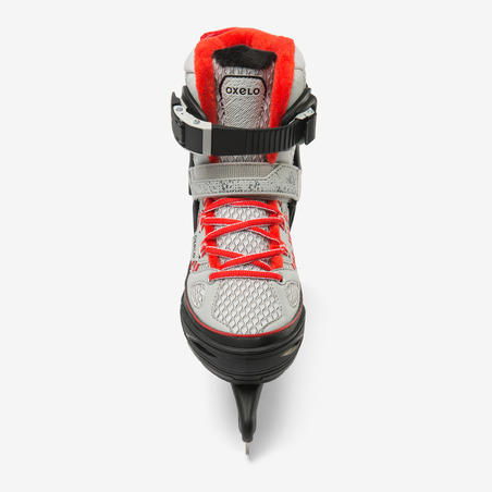 КОНЬКИ ЛЕДОВЫЕ FIT500 ДЕТСКИЕ, ЦВЕТ СЕРЫЙ/КРАСНЫЙ