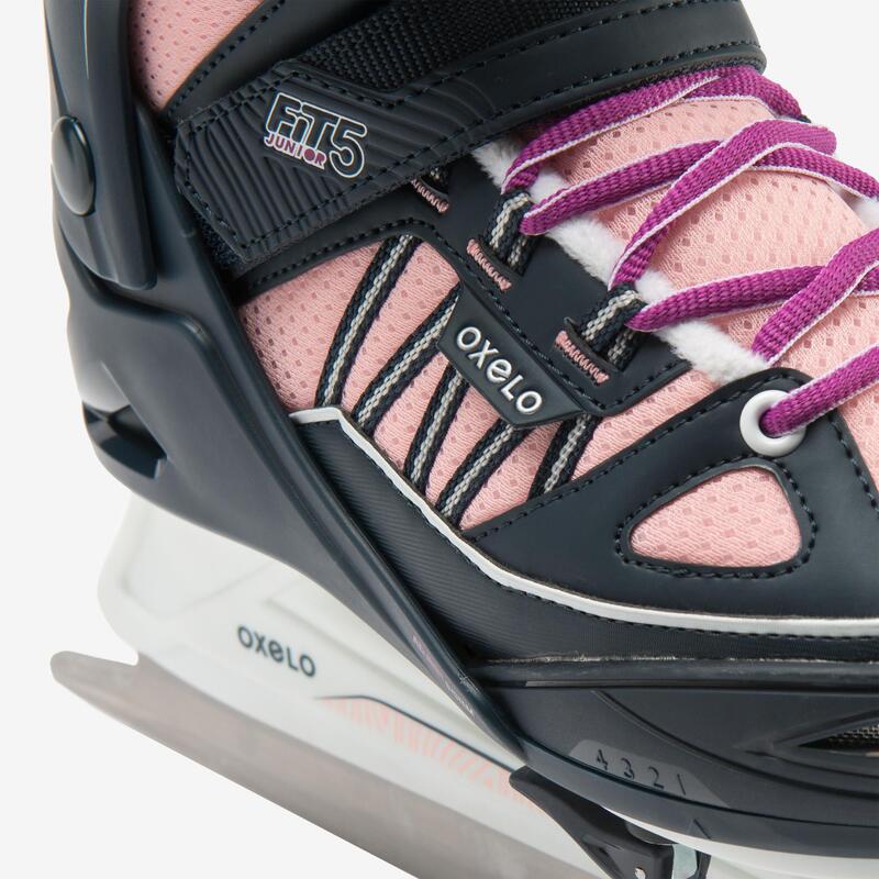 PATIN A GLACE FIT500 JR BLEU/ROSE FILLE