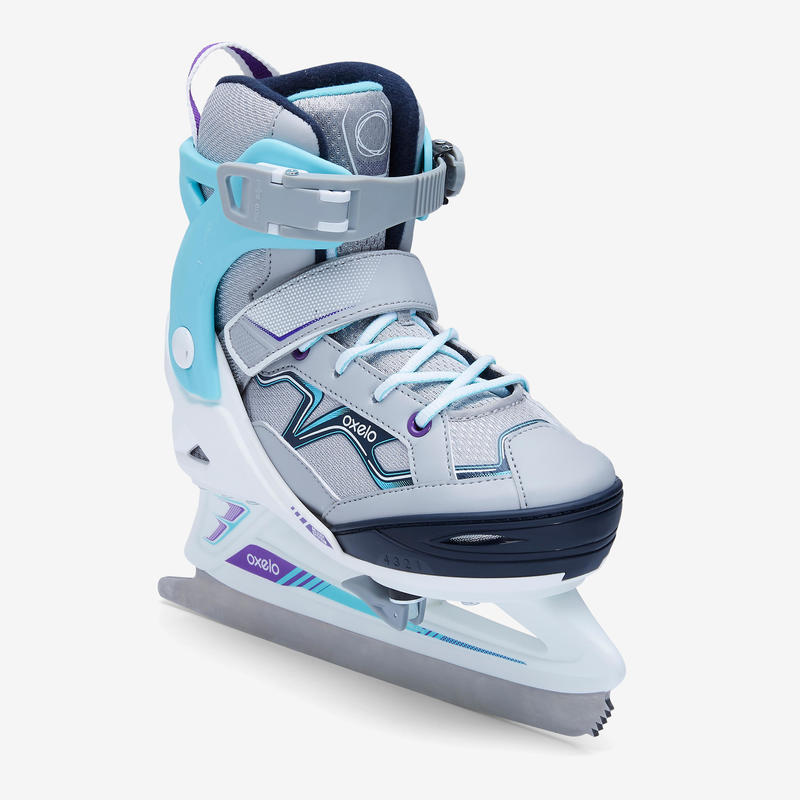 PATIN À GLACE FIT100 GRIS/TURQUOISE PATIN À GLACE FIT100 GRIS/TURQUOISE