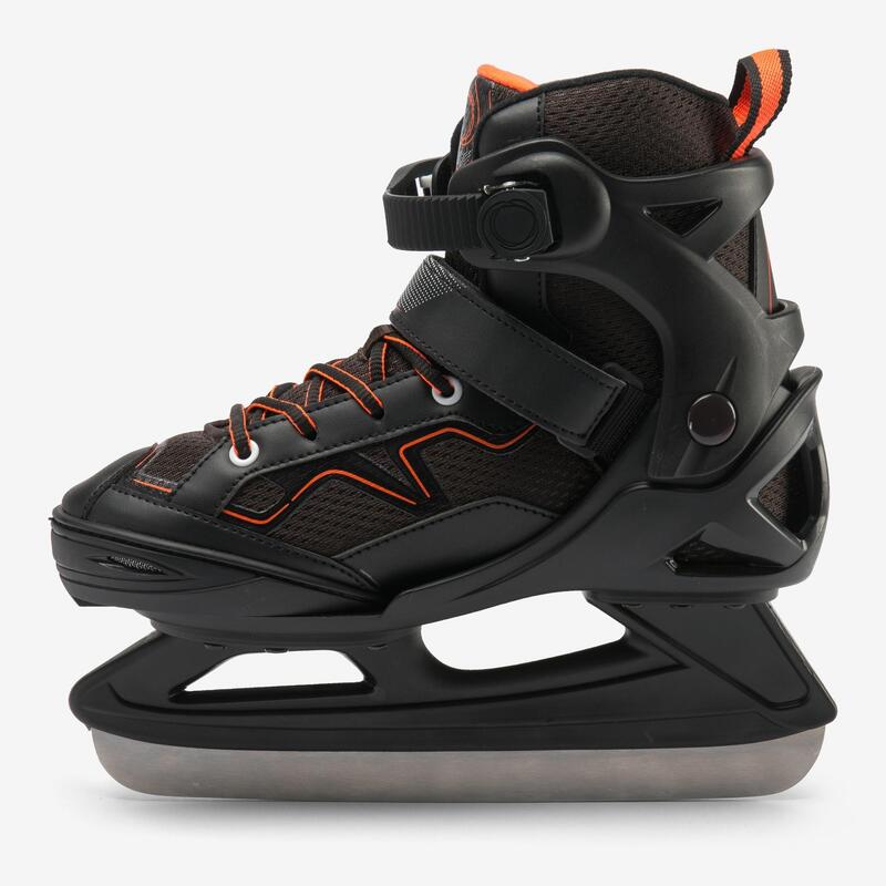 PATINS DE GELO FIT100 JR PRETO/LARANJA