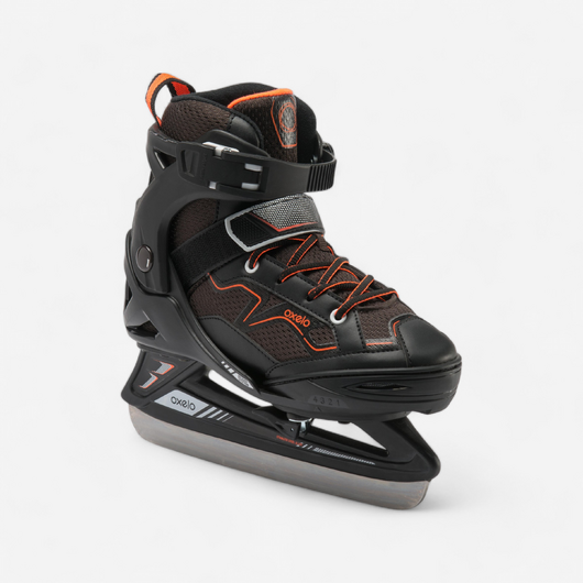 PATIN A GLACE FIT100 JR NOIR/ORANGE GARCON