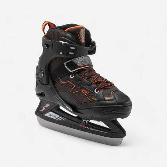 PATINES SOBRE HIELO FIT100 JR GRIS/TURQUESA