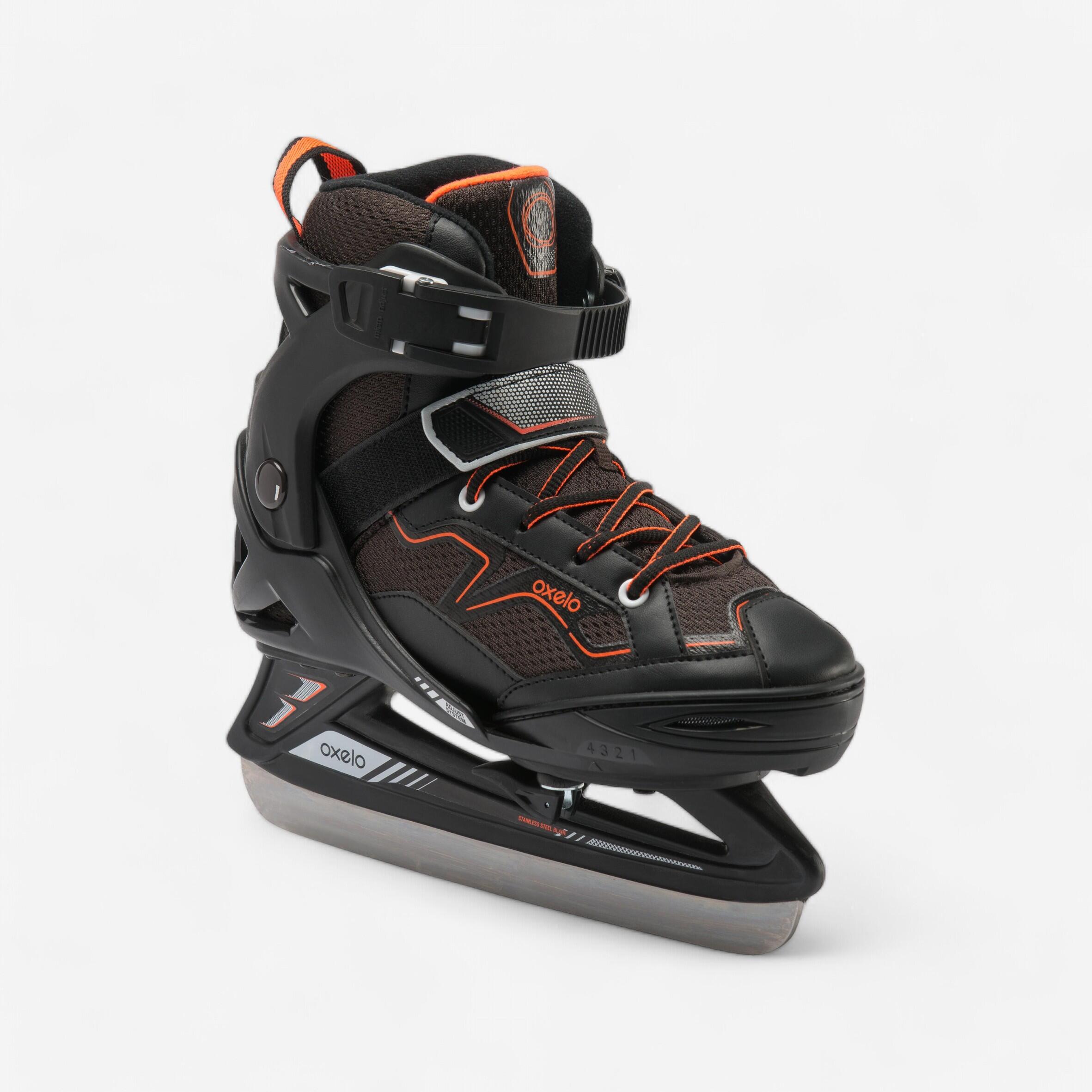 Patins de gelo fit100 jr preto/laranja