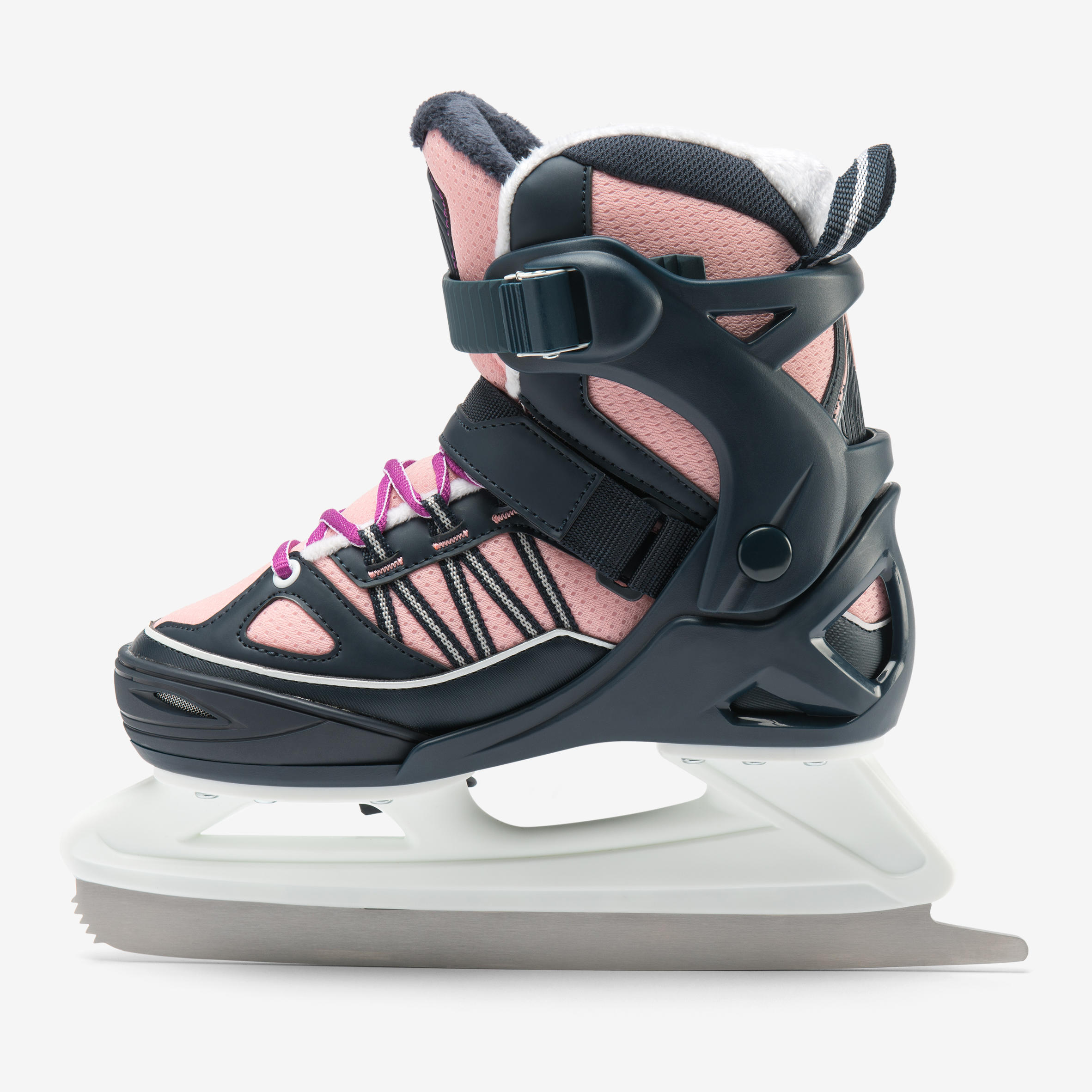 Patin à glace enfants - FIT 500 bleu/rose - OXELO