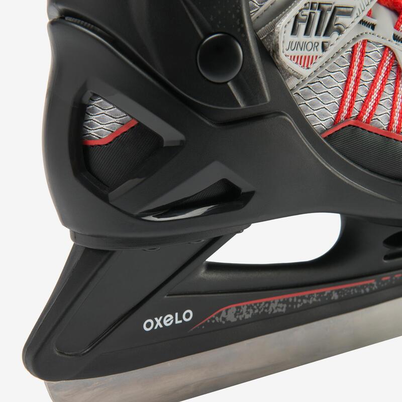 PATINES SOBRE HIELO FIT500 JR GRIS/ROJO