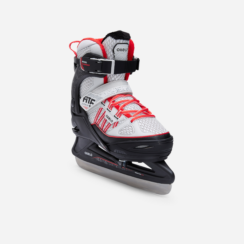 PATIN A GLACE FIT500 JR GRIS/ROUGE GARCON pour les clubs et