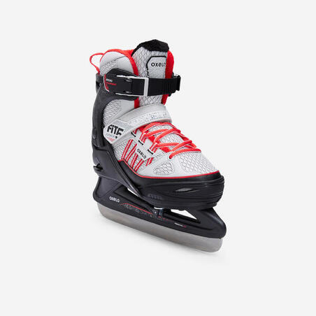 КОНЬКИ ЛЕДОВЫЕ FIT500 ДЕТСКИЕ, ЦВЕТ СЕРЫЙ/КРАСНЫЙ