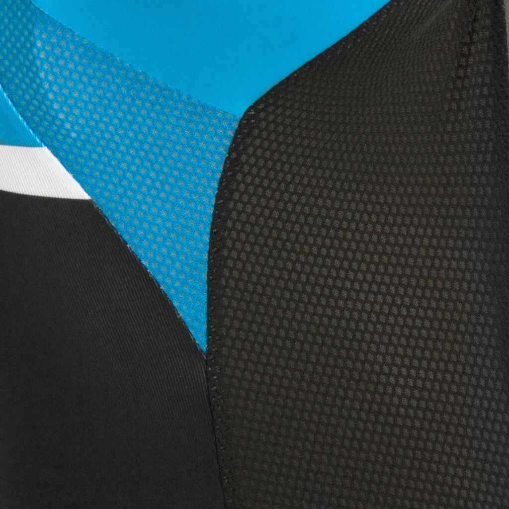 Kurzarm-Fahrradtrikot 700 Herren schwarz/weiß