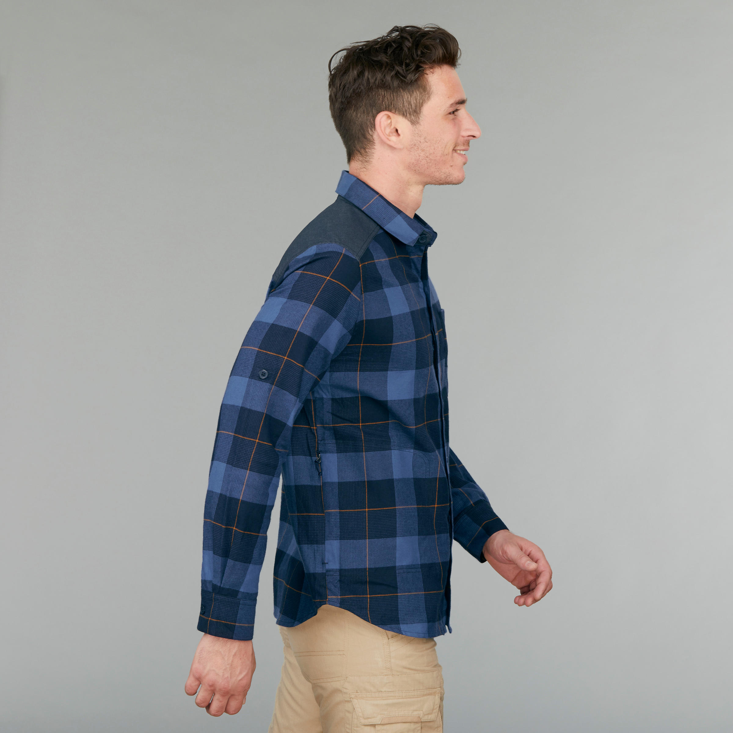 

Men' Backpacking Shirt Travel100 - Blue -  By FORCLAZ | Decathlon