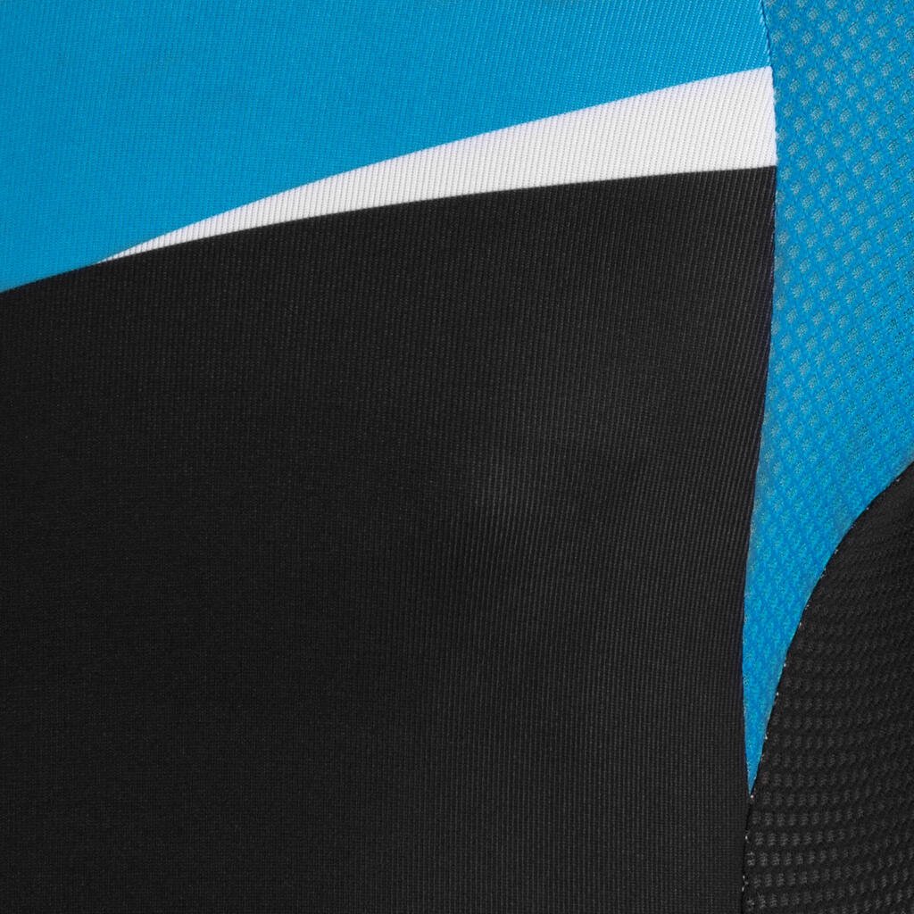Kurzarm-Fahrradtrikot 700 Herren schwarz/weiß