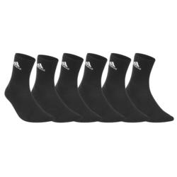 CHAUSSETTES DE TENNIS HAUTES ADIDAS NOIR LOT DE 6