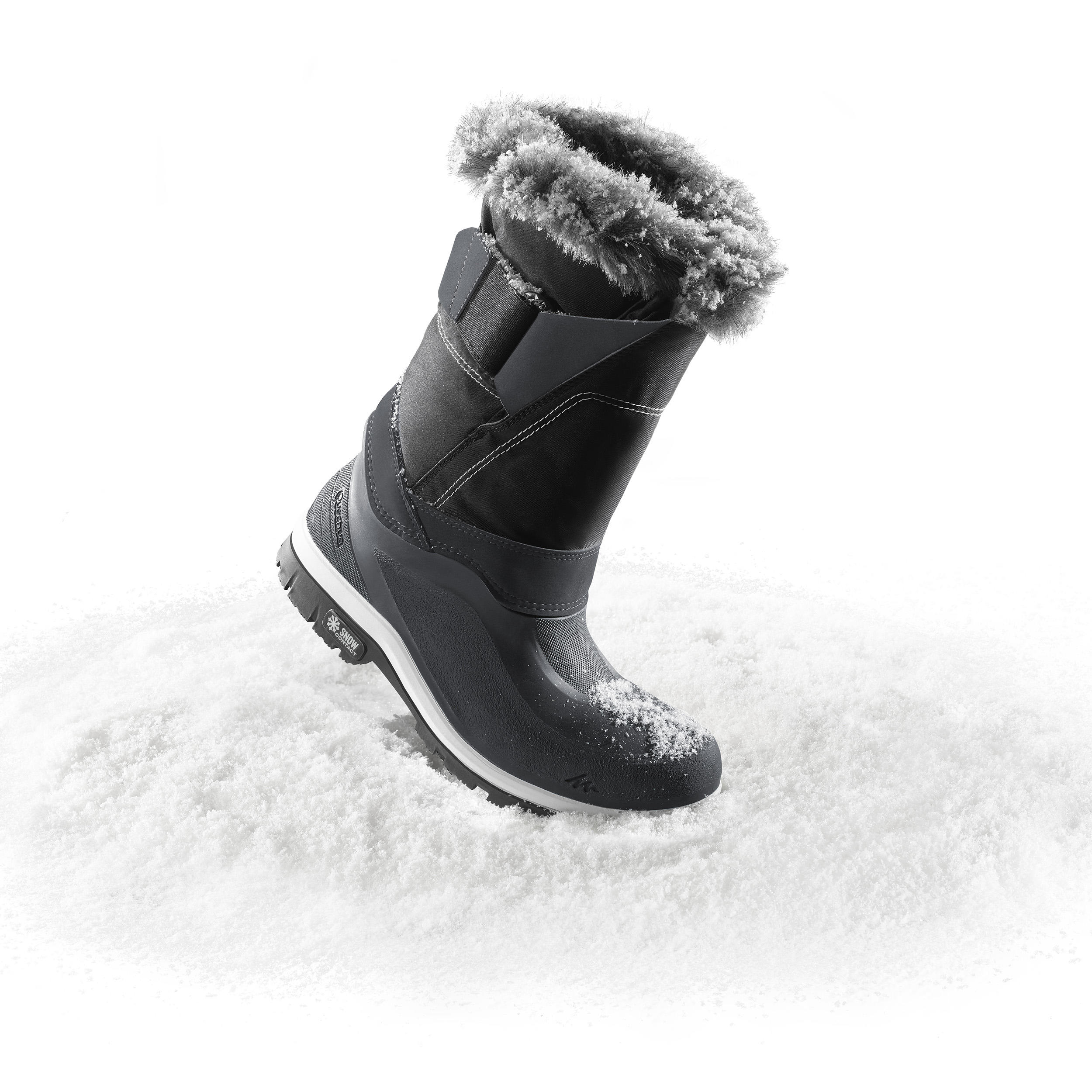 Botas de nieve cálidas impermeables con wader Mujer - SH500 X-WARM Negra -  Decathlon