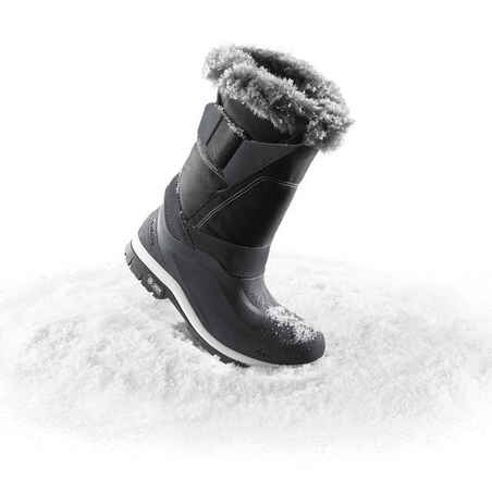 Schneestiefel Winterwandern SH500 X-Warm wasserdicht hoch Damen schwarz