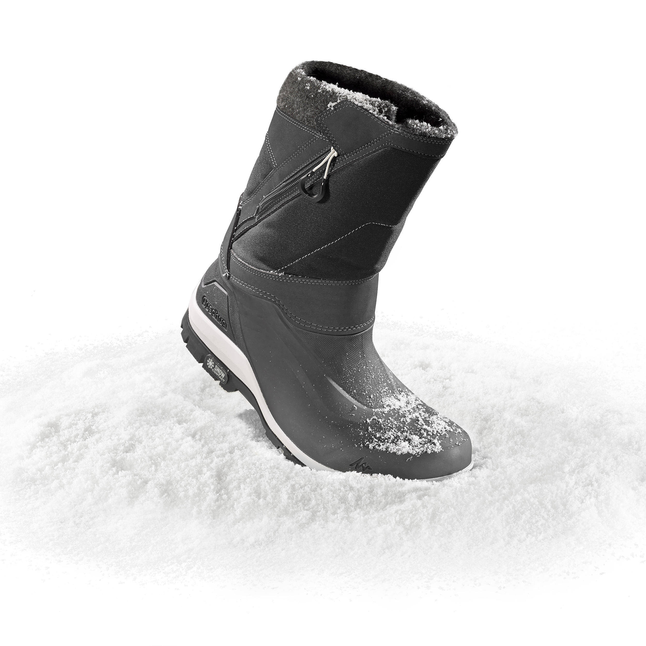 Men's Warm Waterproof  Snow Hiking Boots - SH500 X-WARM -  Zip. -  3