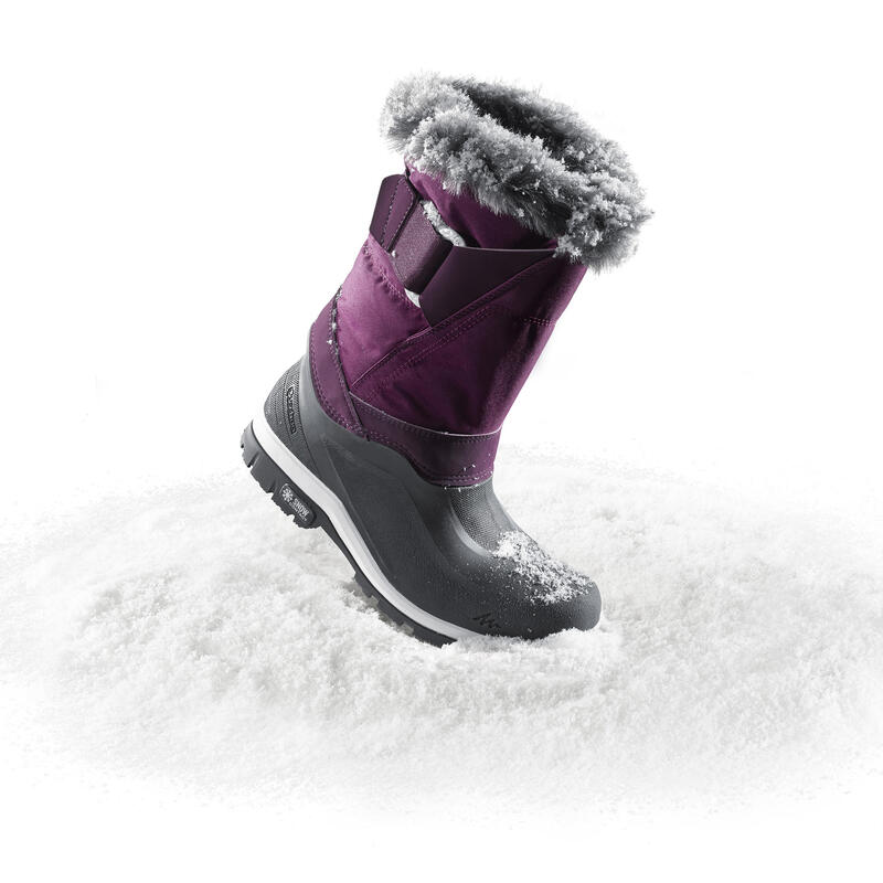 Botas de caminhada na neve quentes impermeáveis SH500 X-WARM - cano alto mulher