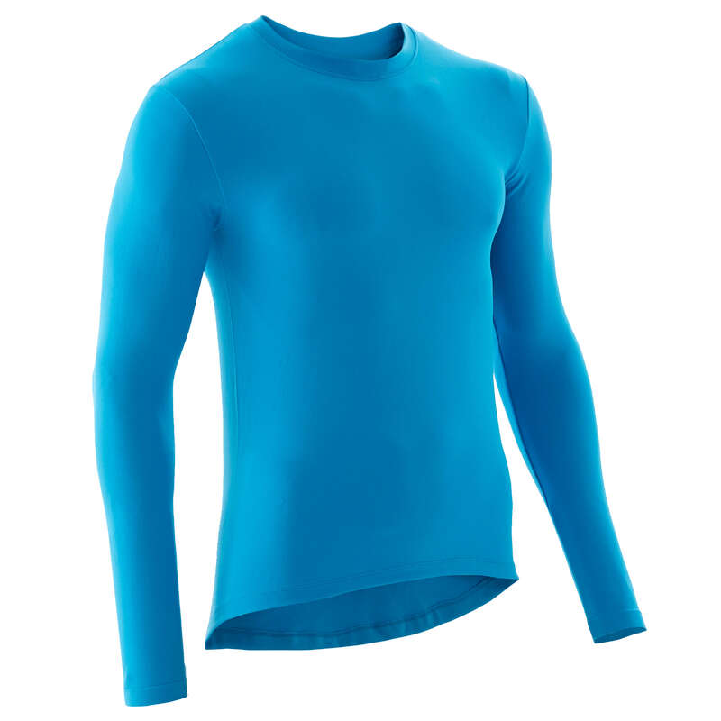 MEN COLD WEATHER ROAD BASELAYER Cycling - RC 100 Long Sleeve Cycling Base Layer - Blue VAN RYSEL - Cycling