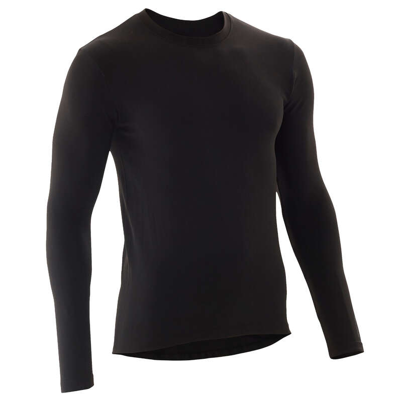 MEN COLD WEATHER ROAD BASELAYER Cycling - RC 100 Long Sleeve Cycling Base Layer - Black B'TWIN - Cycling