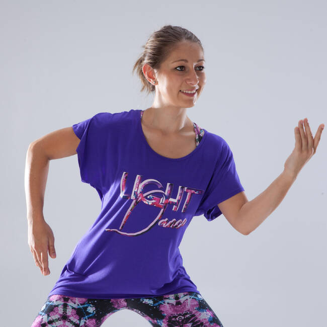 Women's Short-Sleeved Dance T-Shirt - Purple