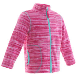 MH150 KIDS' HIKING FLEECE JACKET - PINK
