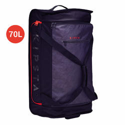 Sac à roulettes trolley Classic 70 litres gris et rouge